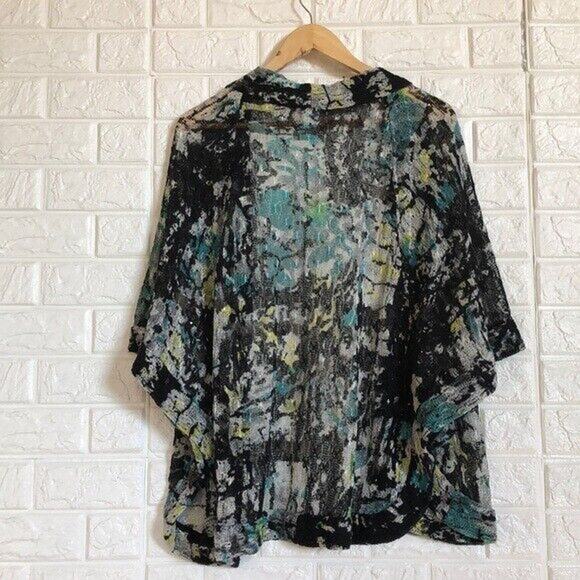 Alberto makali knit cardigan shawl w/ side button kimono Women’s XL - Picture 8 of 9